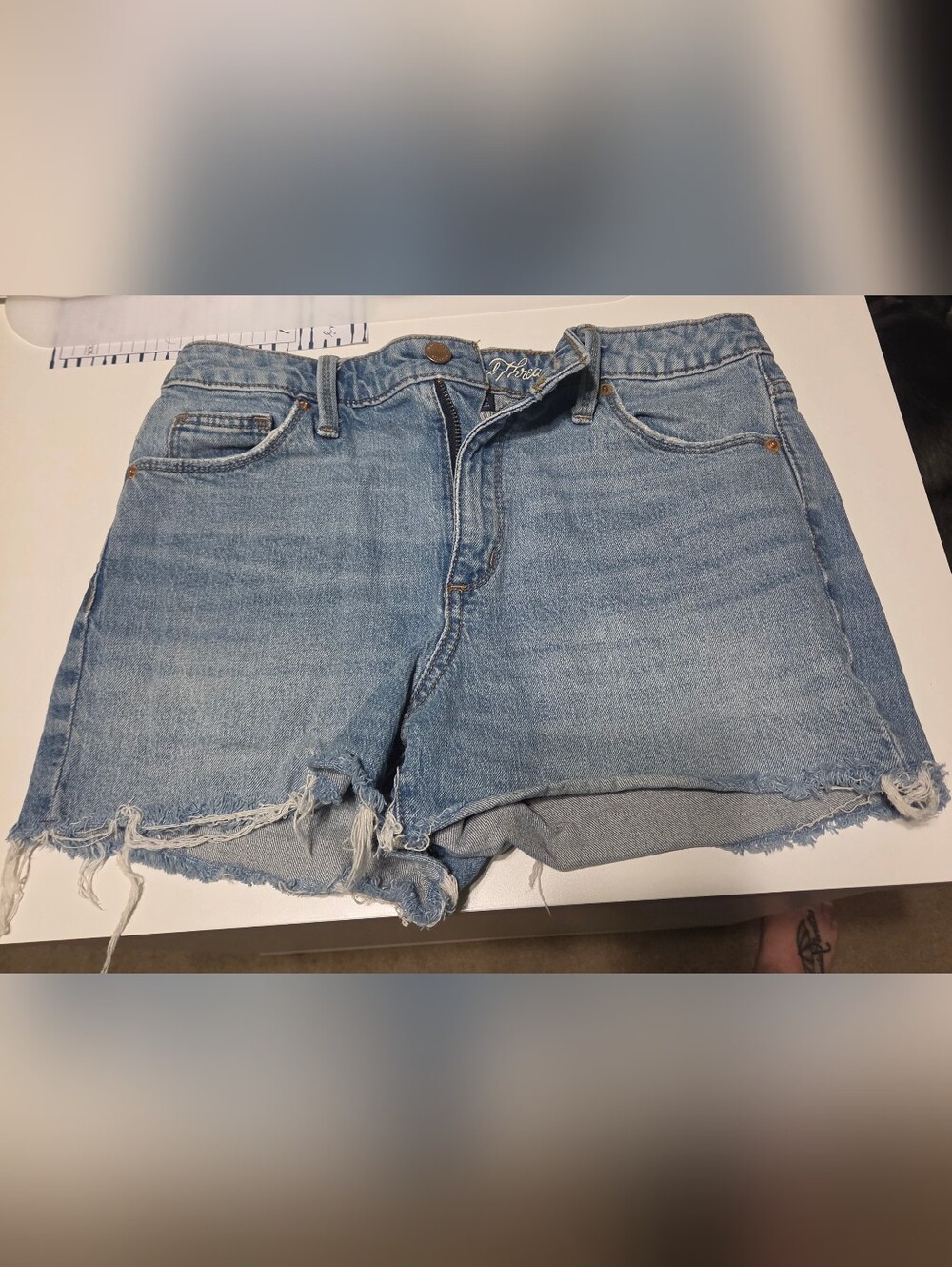 Light Blue Denim Women's Shorts - Classic High-Rise